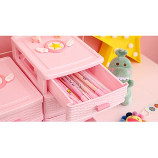 ( SẴN TỦ NGÔI SAO 3 NGĂN ) Tủ đựng đồ trang điểm mini - US106