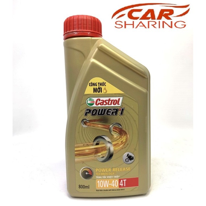 DẦU NHỚT XE MÁY SỐ CASTROL POWER1 10W40 -DUNG TÍCH 800ML