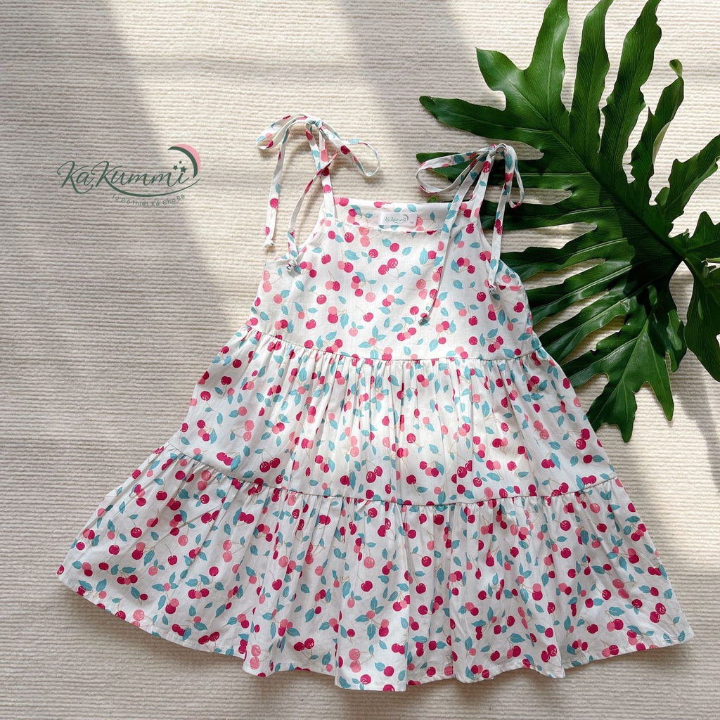Váy 2 dây 2 tầng nhúm chất liệu thô Hàn ( KM22-VA212) Kakummi