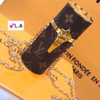 Túi lv lipstick case dây xích đựng son