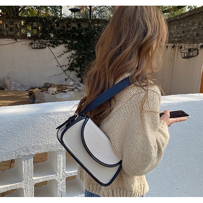 Túi kẹp nách da sần dáng hộp giá siêu rẻ tặng kèm dây đeo chéo S073