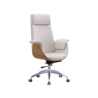 Ghế giám đốc da bò trần vân gỗ cao cấp , Ghế xoay văn phòng làm việc cho giám đốc lãnh đạo BJ006