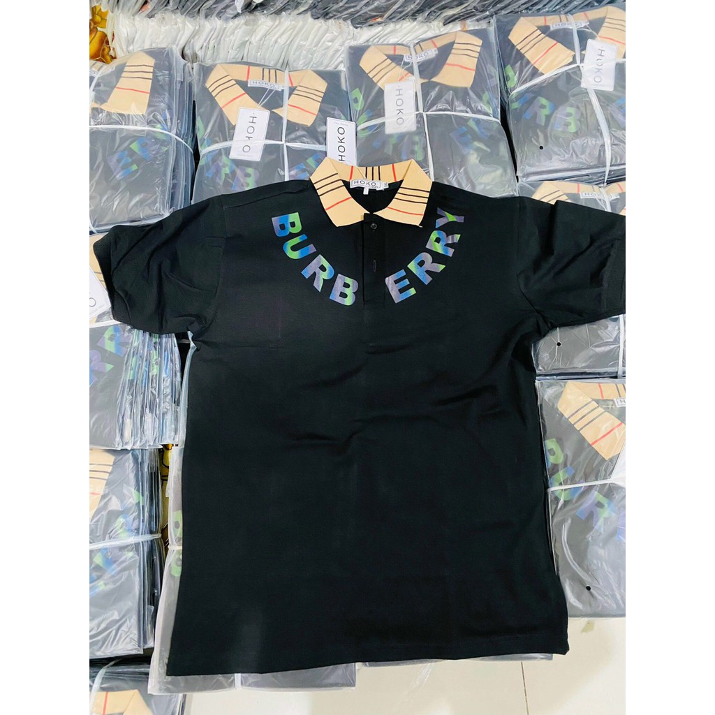 [DEAL KHỦNG] Áo Polo Cao Cấp ⚡ĐỦ SIZE 42 KG-80 KG ⚡Áo Polo Bur.ber.ry logo phản quang | BigBuy360 - bigbuy360.vn