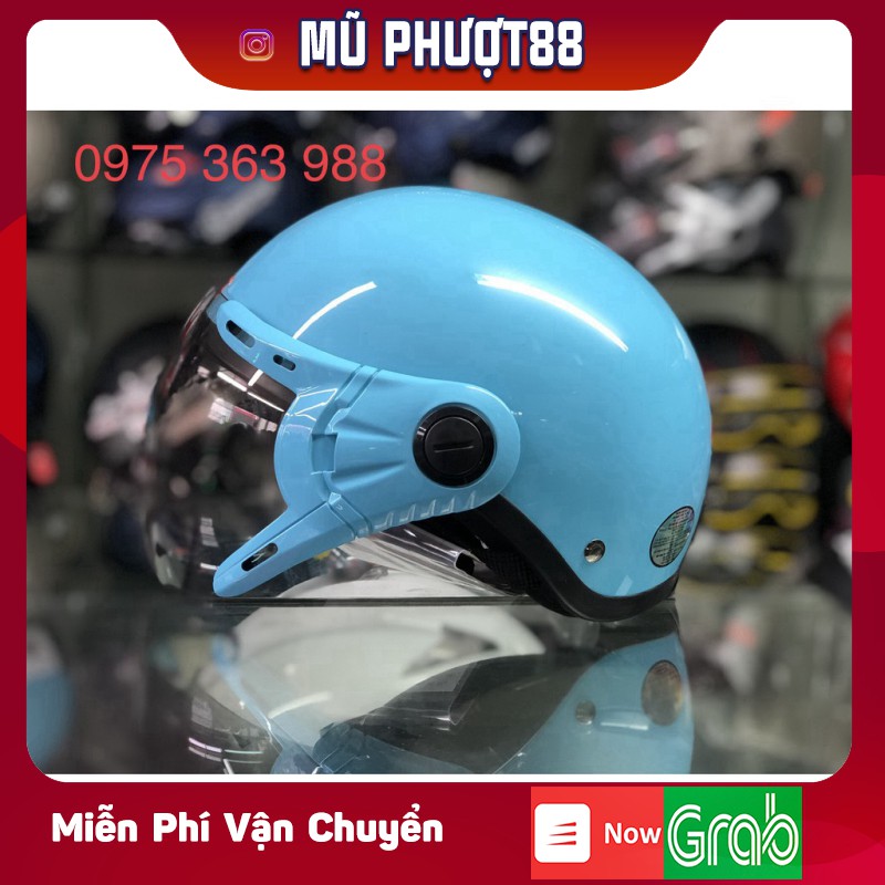 Mũ bảo hiểm GRS A33K - xanh nước - Mũ nửa đầu chính hãng GRS clip thật