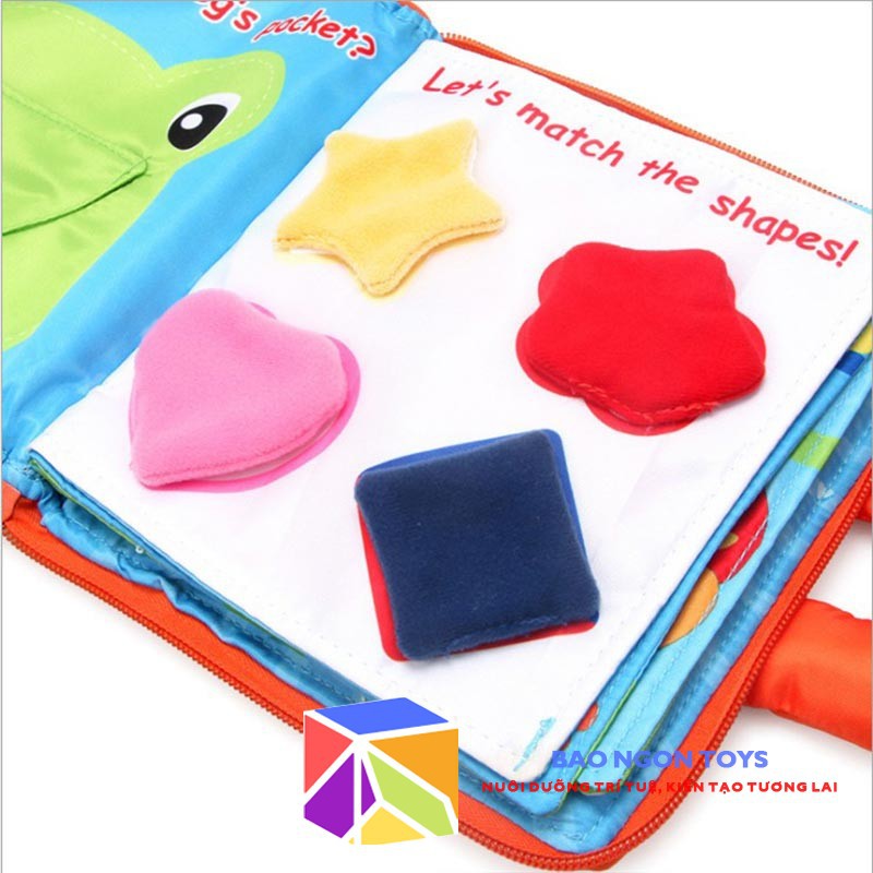 SÁCH VẢI BÓC DÁN RÈN LUYỆN KỸ NĂNG VẬN ĐỘNG TINH VÀ GIÁC QUAN, ĐỒ CHƠI MONTESSORI GIÁO DỤC SỚM CHO BÉ-BAO NGON TOYS SV73