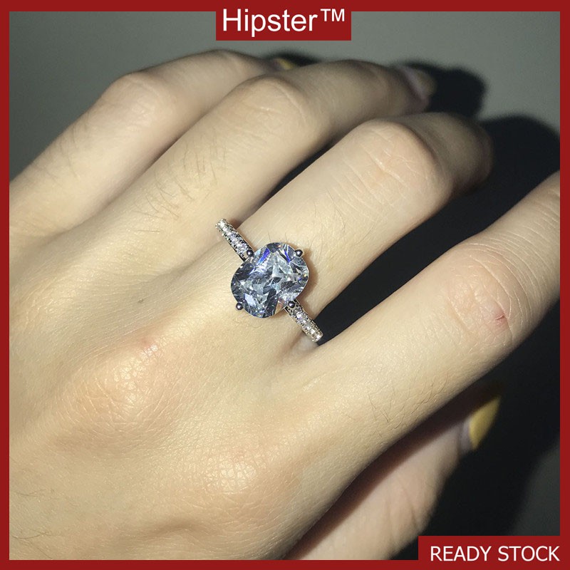 New 18k Platinum Moissanite Ring Women