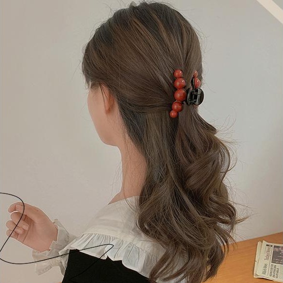 Kẹp Tóc Đính Ngọc Trai Xinh Xắn Theo Phong Cách Hàn Quốc