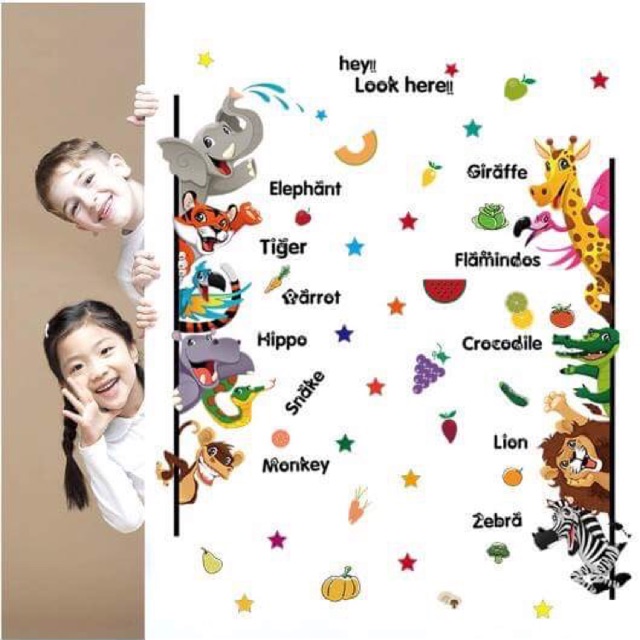 Decal dán tường tiếng anh