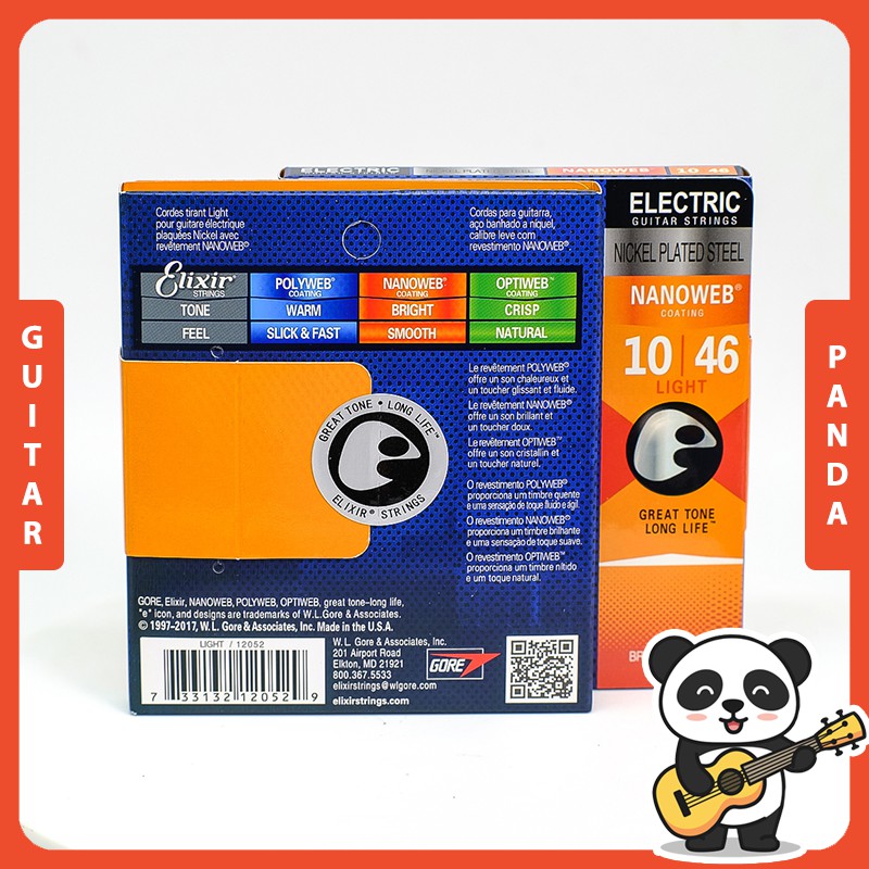 Bộ Dây Đàn Guitar Điện Elixir 12002 12052 | Guitar Panda