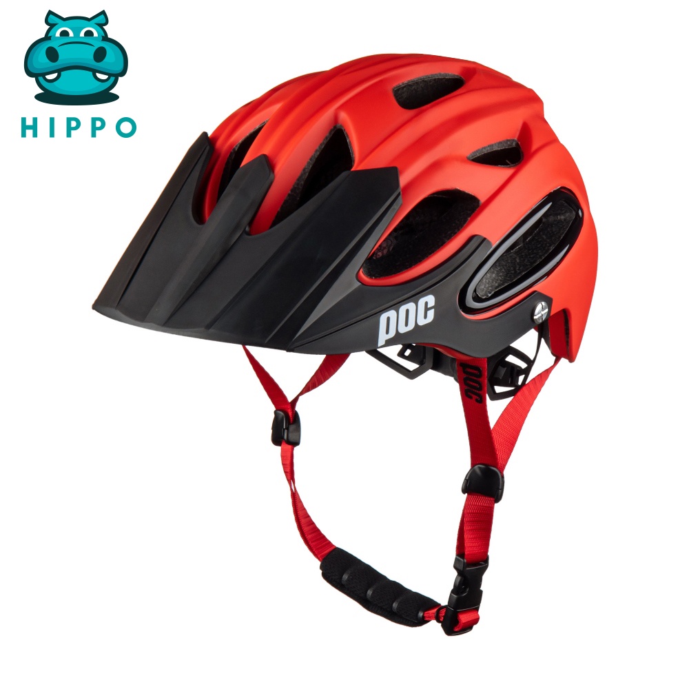 Mũ bảo hiểm xe đạp thể thao chuyên nghiệp Poc 07 siêu nhẹ thoàng khí màu đỏ - HIPPO HELMET