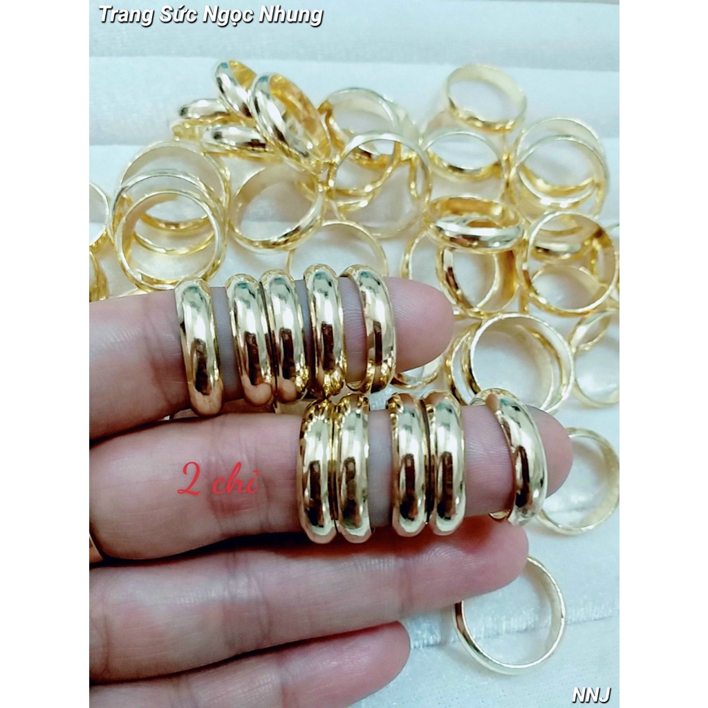 Nhẫn đồng thau tròn trơn-NM10