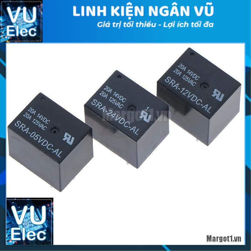 Rơ le - Relay  SRA-05VDC-AL SRA-12VDC-AL SRA-24VDC-AL 5V 12V 24V 20A