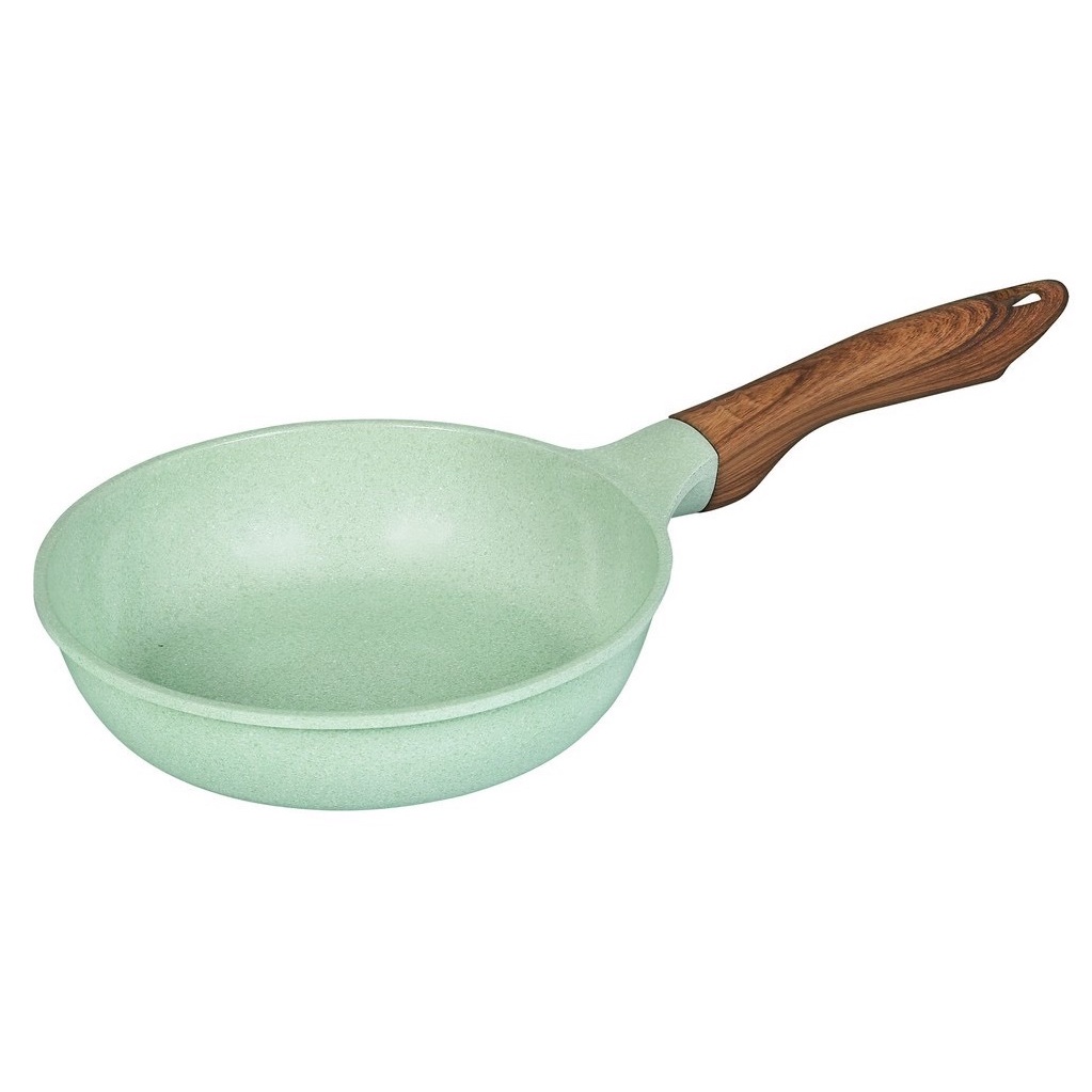 Chảo đúc đáy từ men đá chống dính 7 lớp Greencook GCP06 công nghệ chống trầy Hàn Quốc - Hàng chính hãng - KILA
