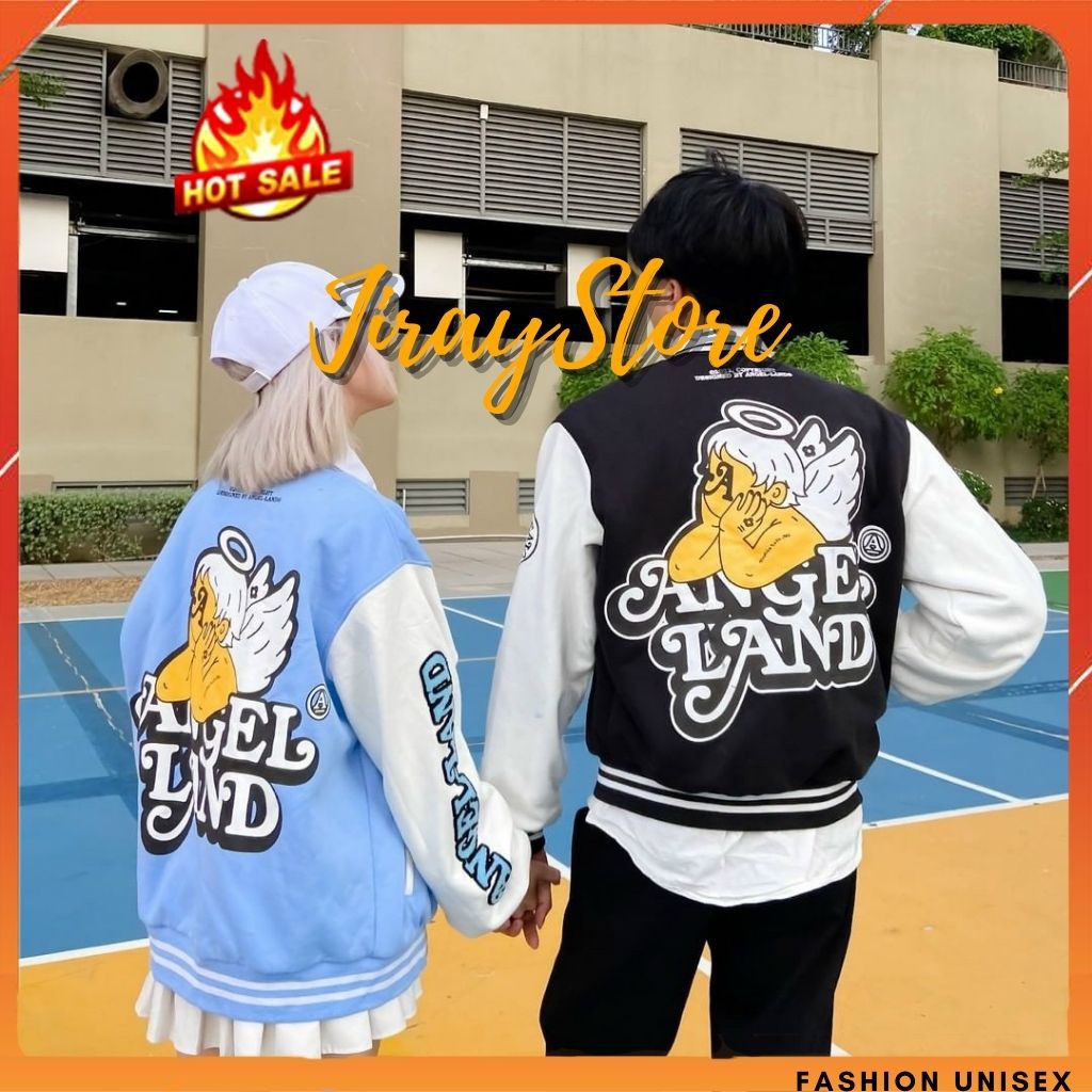 Áo Khoác Dù Nam Nữ Unisex - Áo Khoác Jacket Bombers ANGELLAND  2 Màu Siêu Hot - JIRAY.STORE