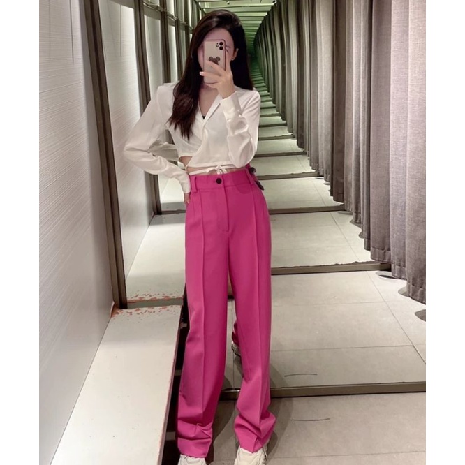 SET VEST QUẦN SUÔNG DÀI HỒNG SEN HÀNG XUẤT XỊN ZR | BigBuy360 - bigbuy360.vn