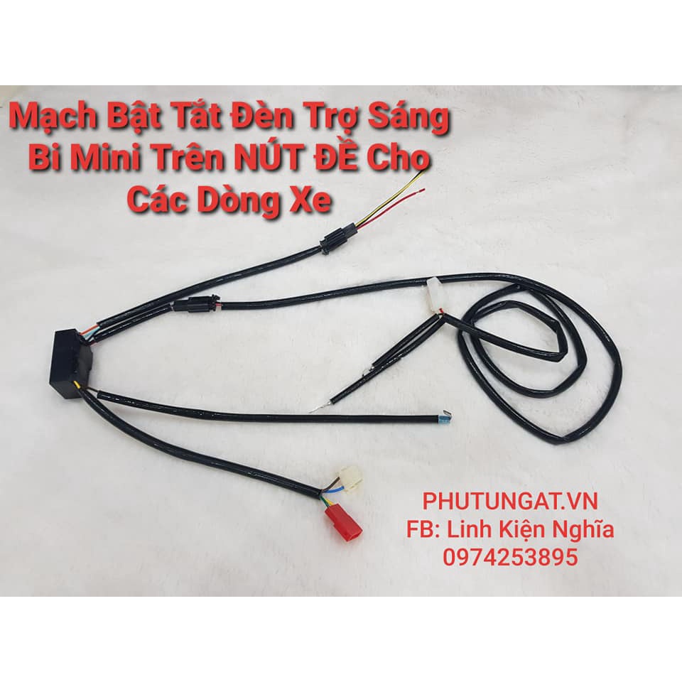 Mạch Bật Tắt Đèn Trợ Sáng trên Nút Đề Zin  Cho các dòng xe Winner X  Airblade wave sirius Winner V1 Raider Satria