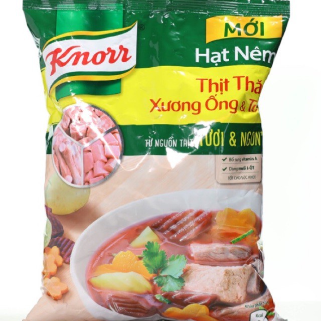 Hạt Nêm Knorr Từ Thịt Thăn, Xương Ống Và Tủy Bổ Sung Vitamin A  Gói 900g