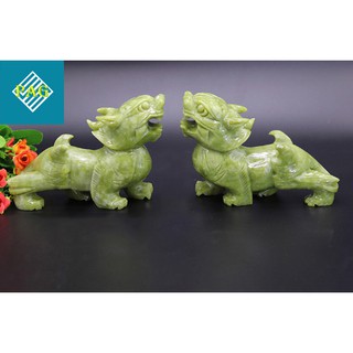 CẶP TỲ HƯU ĐÁ LAM NGỌC 11 cm