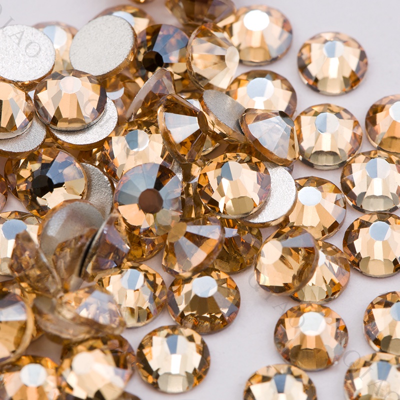 Qiao Keo Đính Đá Trang Trí Mắt Kính AB / Vàng Kim Không Cần Keo Dán