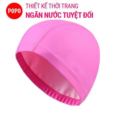 Mũ bơi nữ chất vải Spandex POPO CA36 chống nước, co giãn tốt