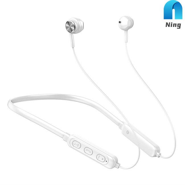 Tai Nghe Nhét Tai Không Dây Bluetooth 5.1 Giảm Tiếng Ồn Có Dây Đeo Cổ Phong Cách Thể Thao