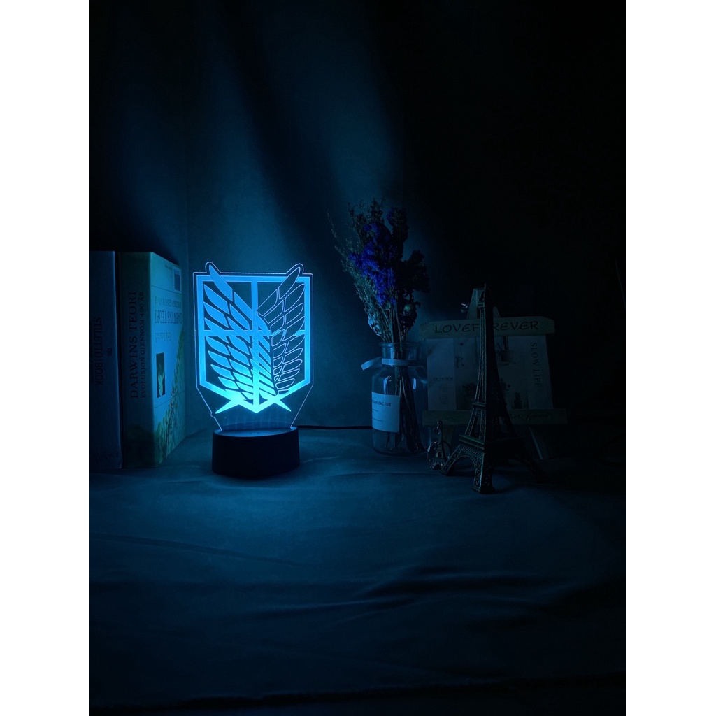 Đèn led Chiếu Hình Đôi Cánh 3d Thay Đổi 7 Màu Trang Trí Phòng Ngủ Cho Bé