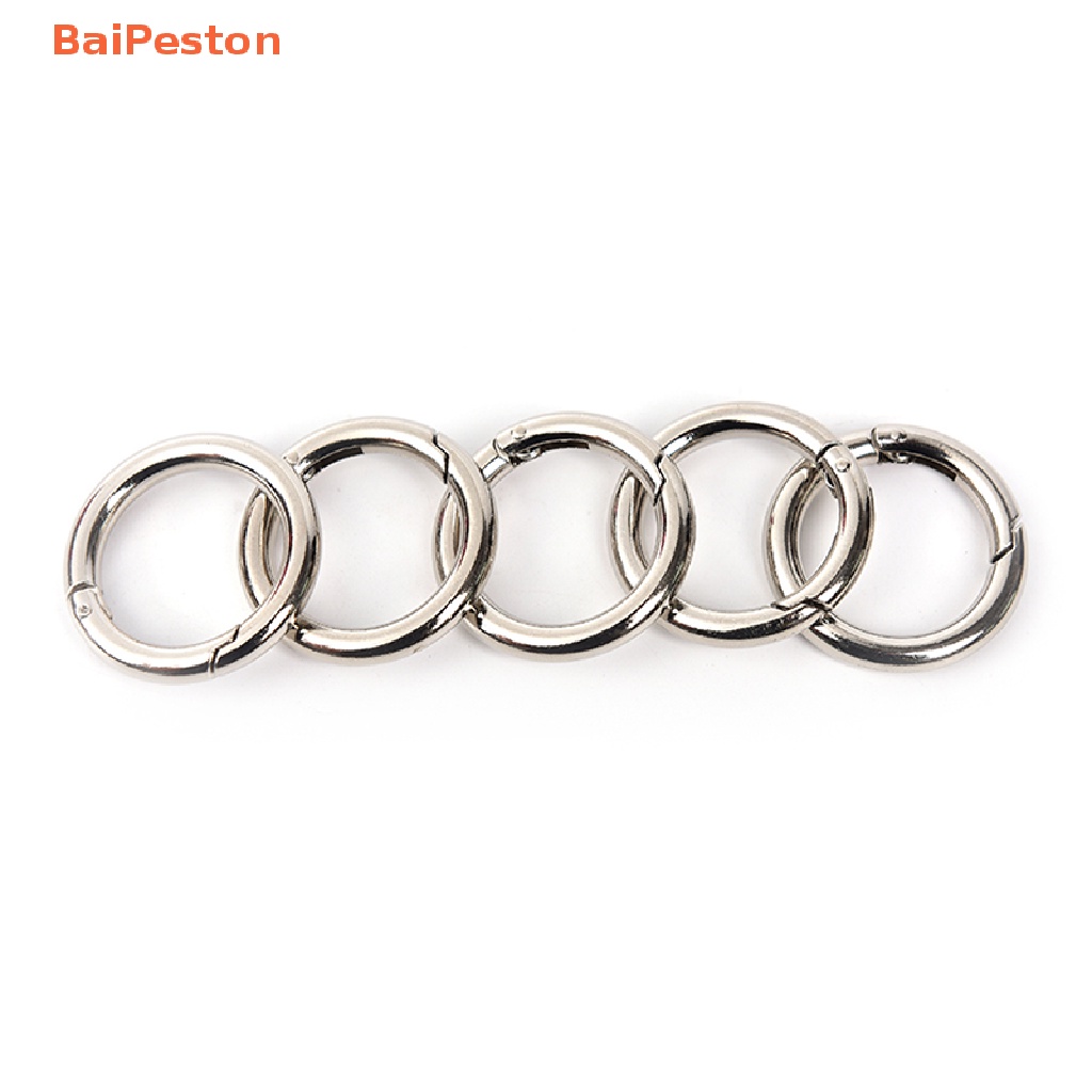 Set 5 Móc Khóa Tròn Bằng Kim Loại 35mm