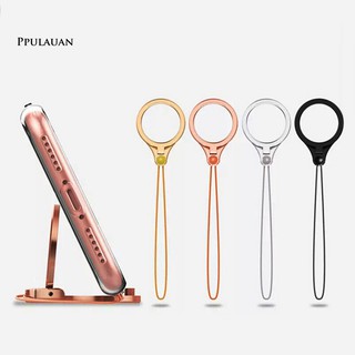 Nhẫn đỡ điện thoại bằng kim loại có dây đeo 2 trong 1 PPLA