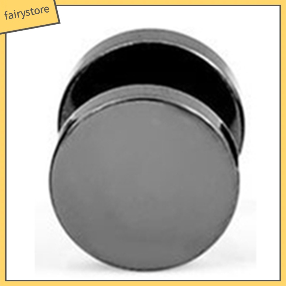 Khuyên Tai Tròn Bằng Thép Không Gỉ Màu Đen 3mm - 14mm