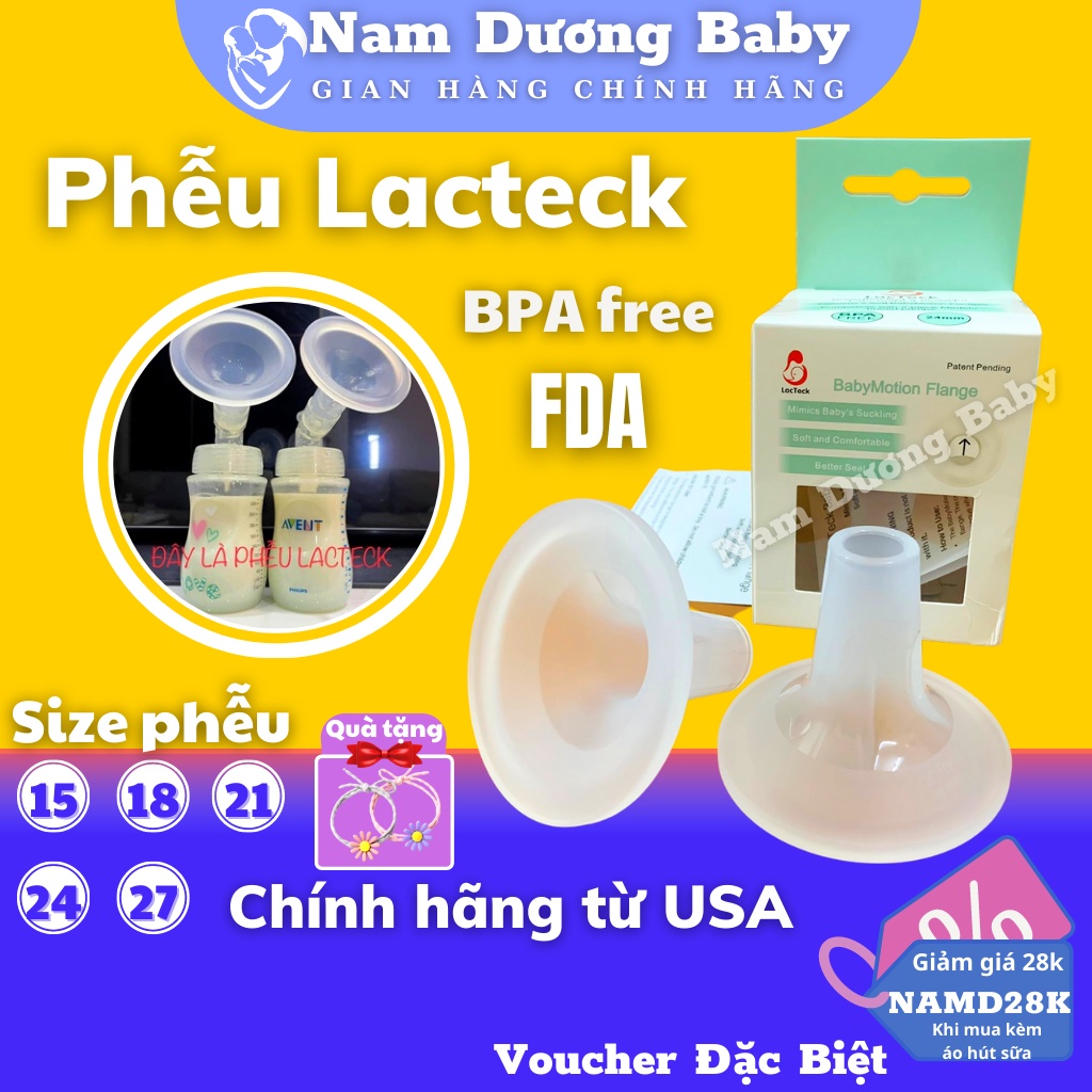 Phễu hút sữa Lacteck Baby Motion | Namduongbaby phân phối chính hãng [ Hàng nhập khẩu Mỹ ] [ Giá 1 đôi ]