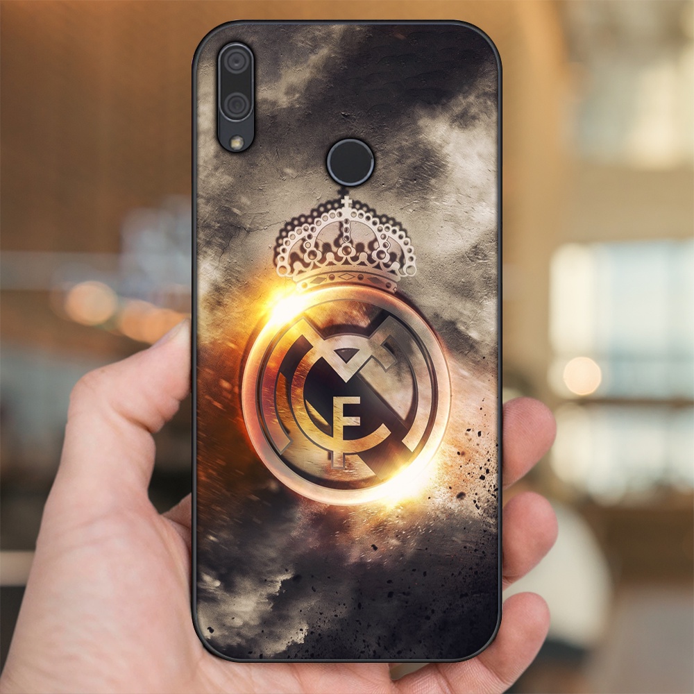 Ốp lưng Huawei Y9 2019 viền đen in hình Real Madrid
