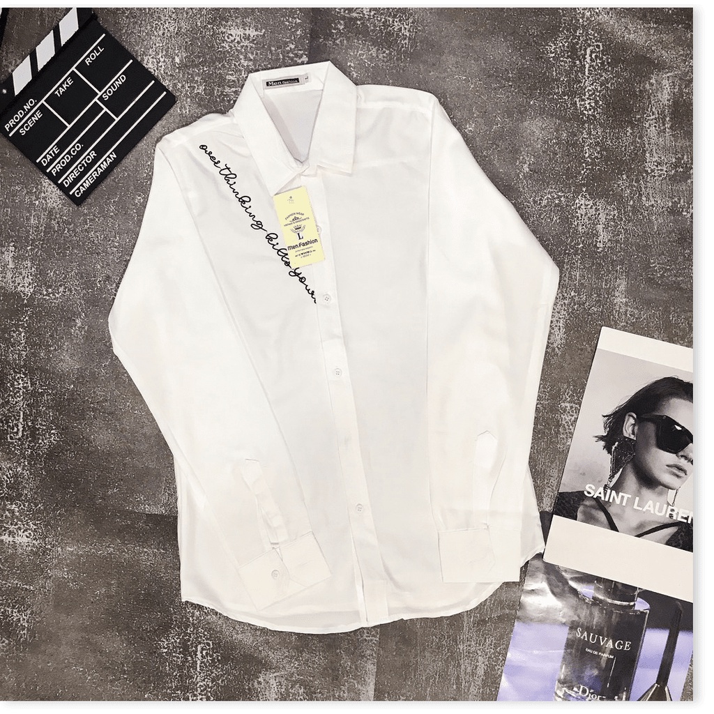 ÁO SƠ MI TRẮNG DÀI TAY NAM HOẠ TIẾT ĐẸP CHẤT CHO AE KOKO MI FASHION