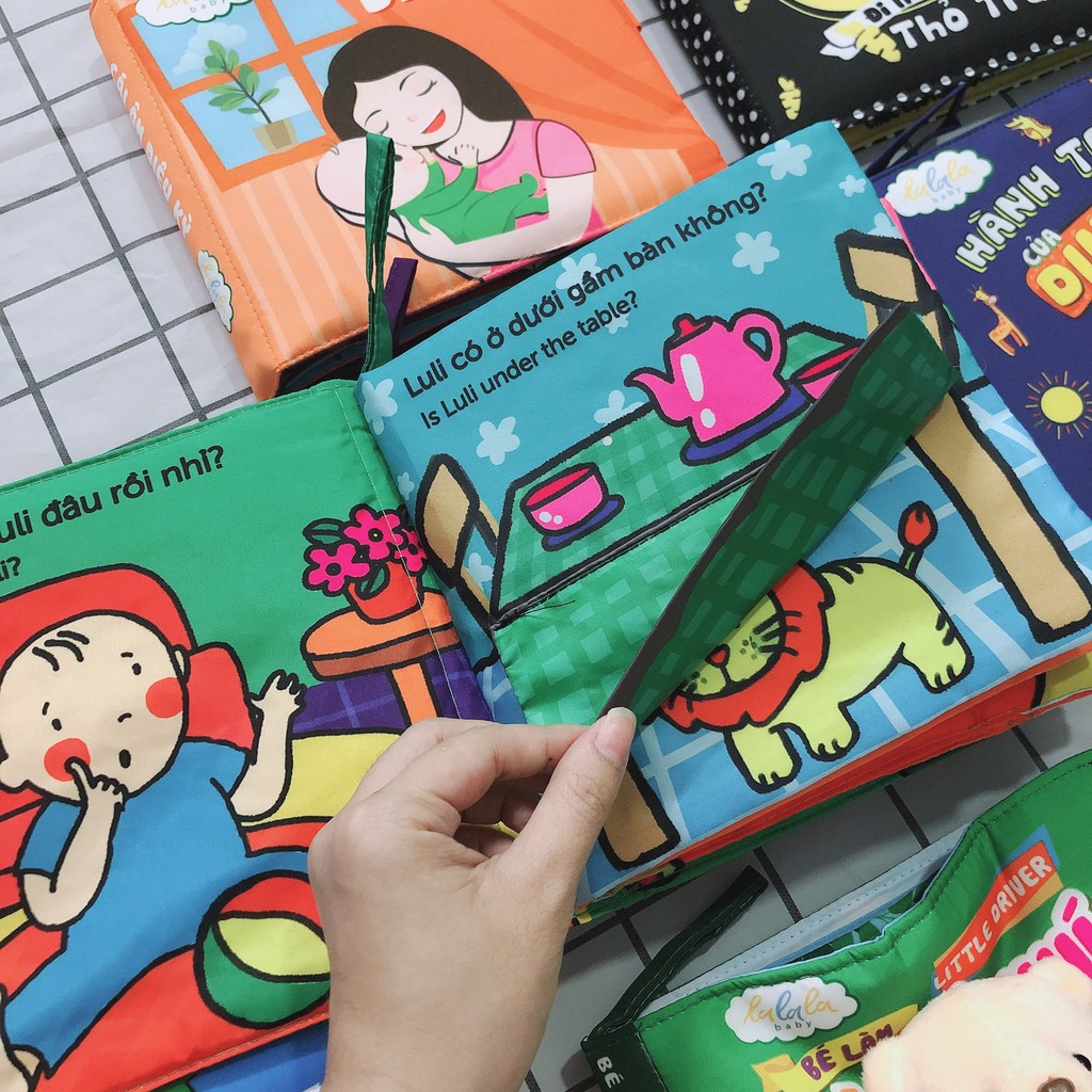 Sách vải cho bé sơ sinh 6 tháng 1 tuổi 2 tuổi Lalala Baby SV001