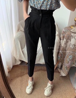 Quần tây bigsize xếp ly eo gài nút