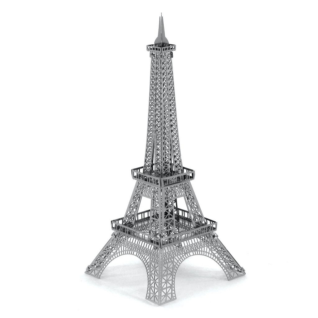 Mô hình tự lắp ghép 3D kim loại, mô phỏng tháp Eiffel Pháp, mua về tự lắp ghép