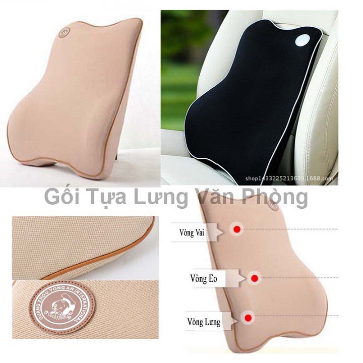 [FREE SHIP]_Bộ gối tựa đầu và lưng ô tô cao su non cao cấp