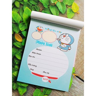 Phiếu giao hàng hình đoremon mới lạ