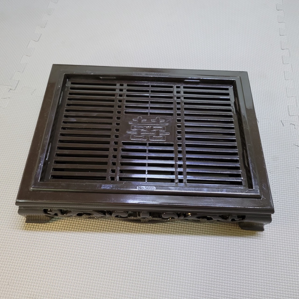 Khay Trà Nhựa Giả Gỗ Chữ Nhật Hoa Văn Cổ Điển Cao Cấp-Kích Thước Lớn