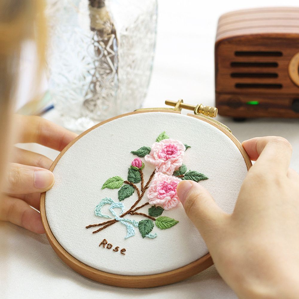 Bộ dụng cụ thêu tranh thủ công trang trí nhà cửa cho người mới bắt đầu