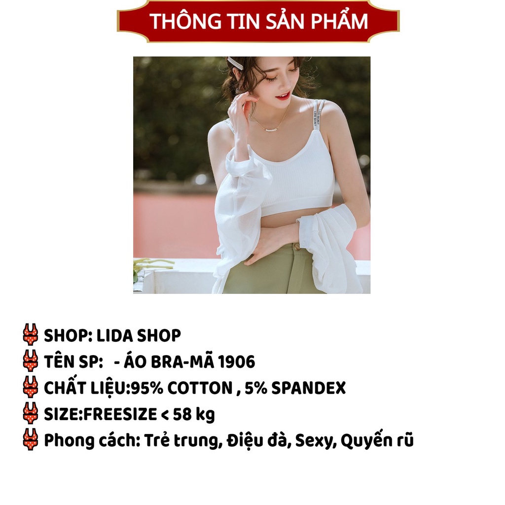 Áo Bra Nữ thiết kế 2 dây không gọng nâng ngực co giãn cao cấp mã Bra 1906