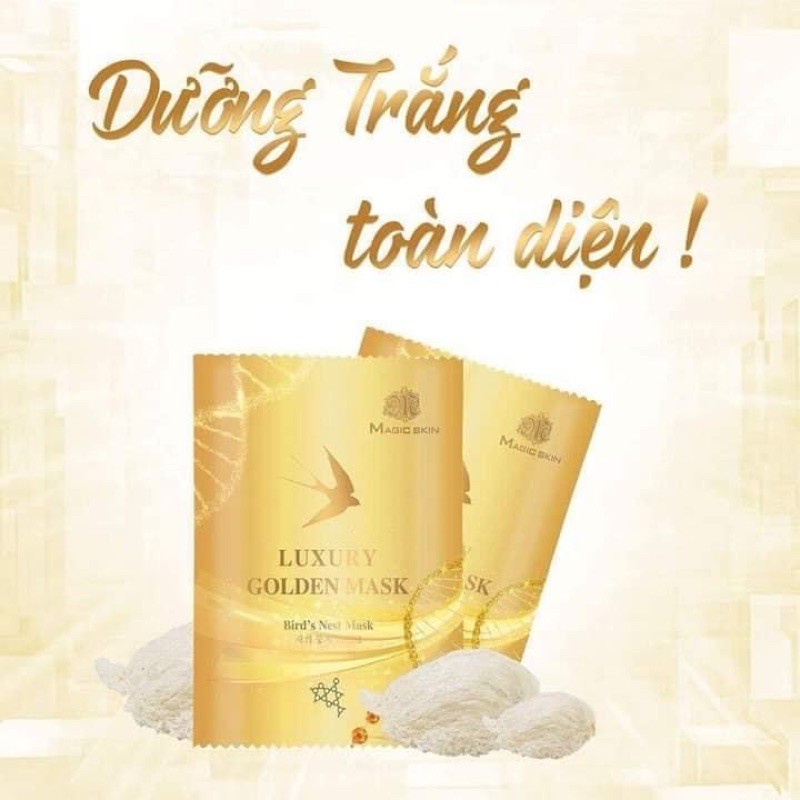 [CHÍNH HÃNG] Gói Lẻ 13g Mặt Nạ Thải Độc Hút Chì Cấy Trắng LUXURY GOLDEN MASK MAGIC SKIN