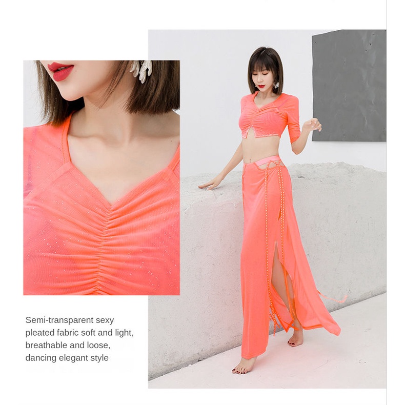 Bộ Trang Phục Tập Múa Bụng Kiểu Dáng Trẻ Trung Năng Động
