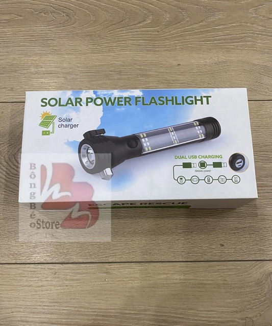 Đèn pin Police 11 chức năng Solar Power Flashlight