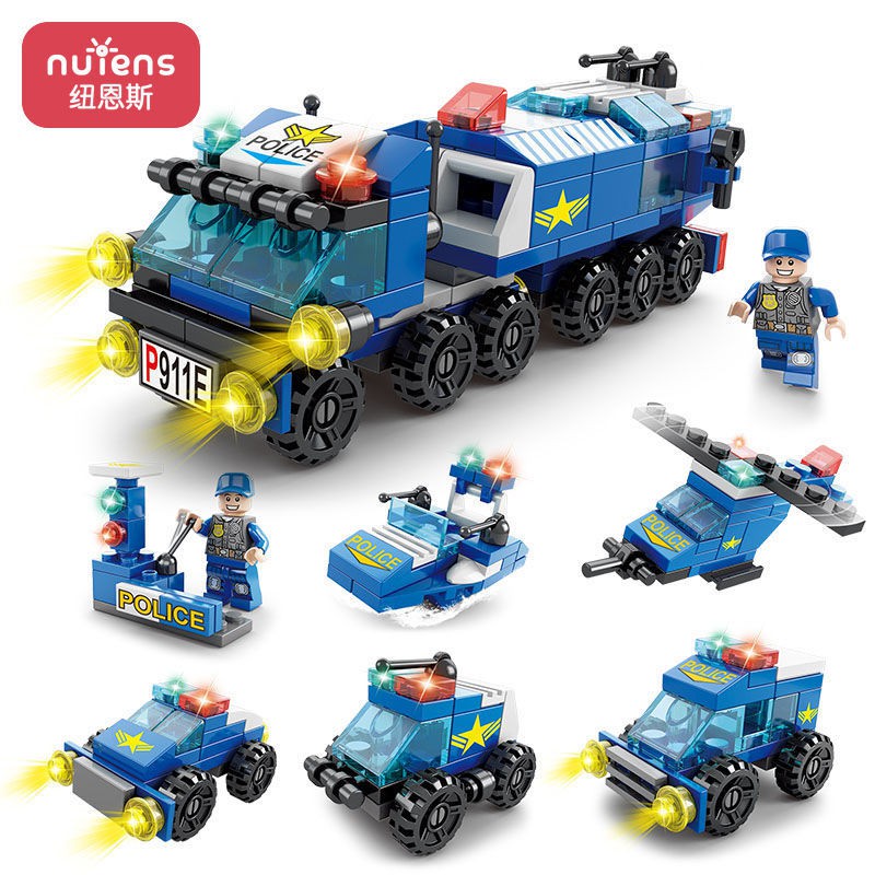 Mới đồ chơi trẻ em Lắp Ráp Lego Hình Xe Cảnh Sát / Xe Cảnh Sát / Xe Cảnh Sát / Xe Cảnh Sát / Phantom Ninja 3 / 5