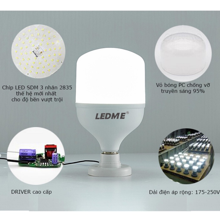 Combo 5 bóng đèn LED trụ 5W, giá rẻ, siêu sáng, tiết kiệm điện tiêu chuẩn Châu Âu - Ánh sáng trắng tự nhiên bảo vệ mắt