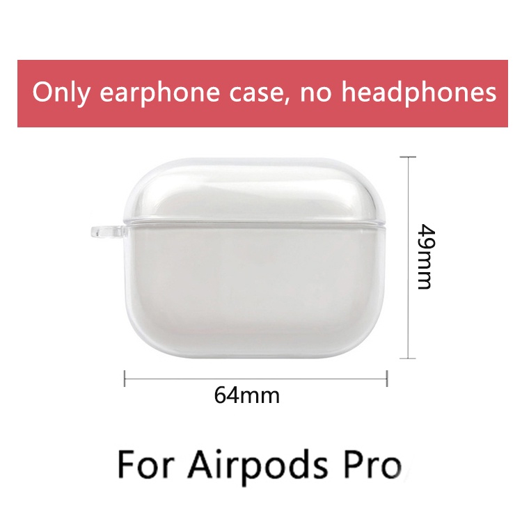 Vỏ Bảo Vệ Hộp Sạc Tai Nghe Airpods 1 2 3 Pro Bằng Silicon Trong Suốt Đính Pha Lê Dễ Thương