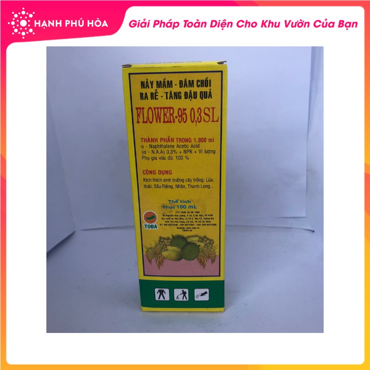 Thuốc Điều Hoà Sinh Trưởng Flower 95 0.3SL 100ml/Chai- Tăng Đậu Quả, Ra Hoa và Kích Thích Tăng Trưởng Cho Cây