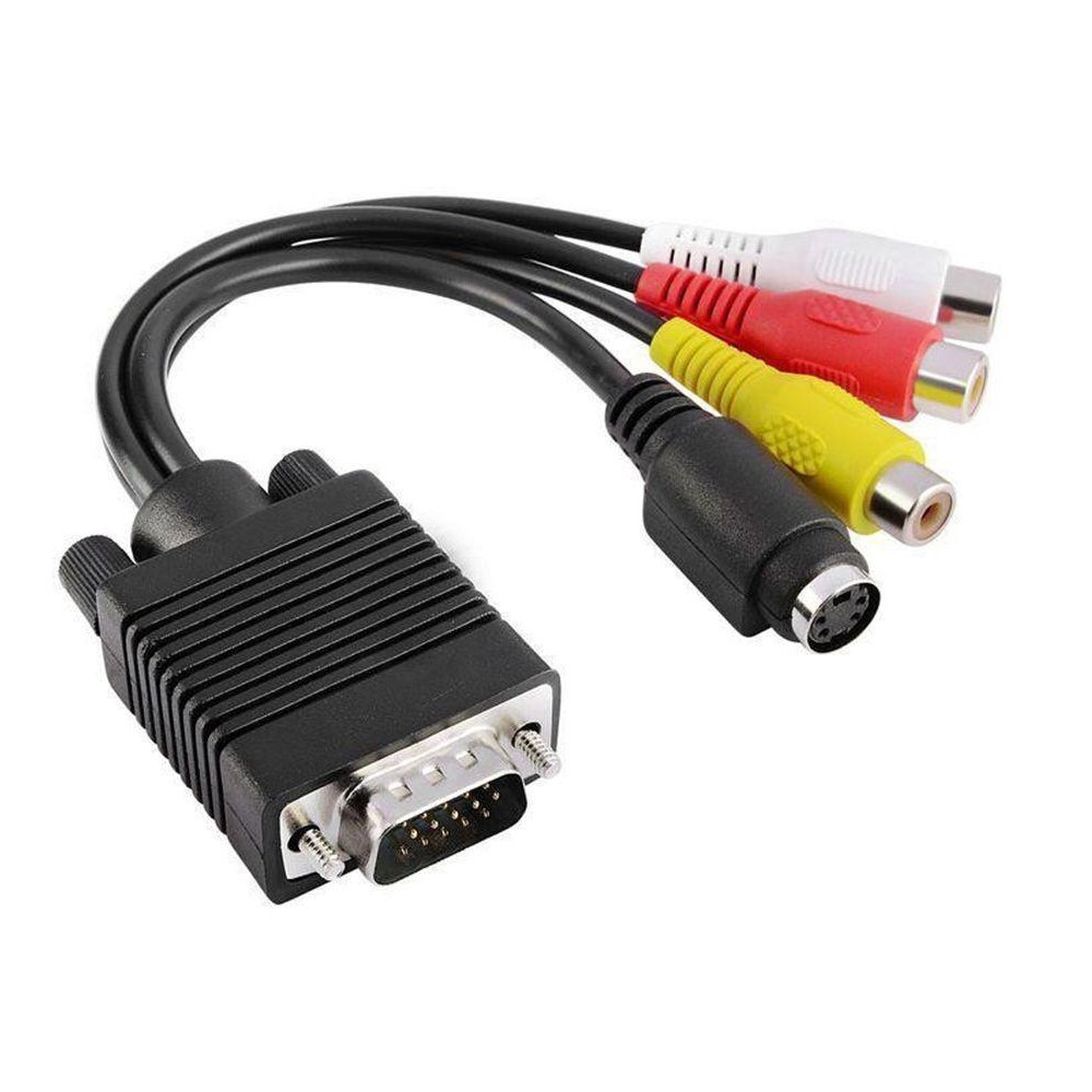 Cáp chuyển VGA sang S-Video 3-RCA AV TV cho PC / Laptop