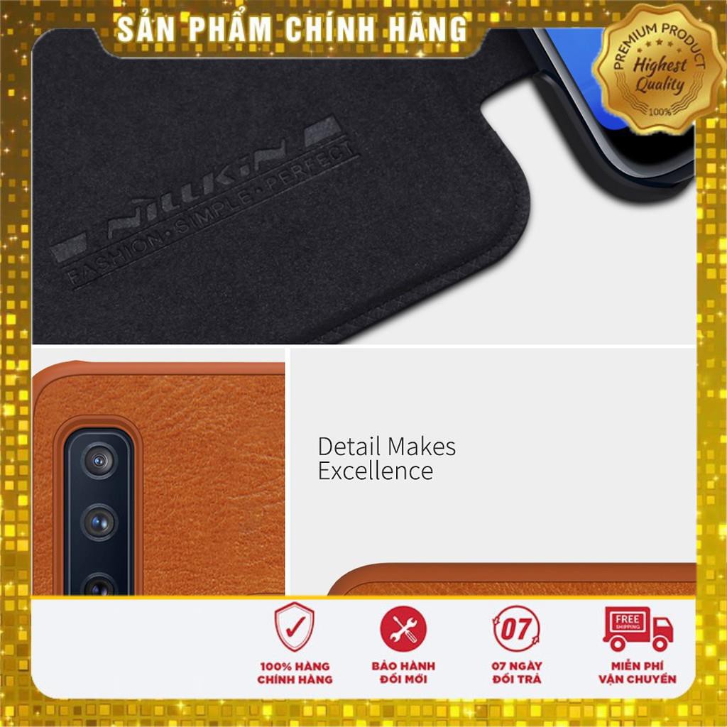 Bao da da thật Nillkin Qin cho Samsung Galaxy A9 2018 / A9 Star Pro (chống bám vân tay,chống trầy)- Hàng chính hãng