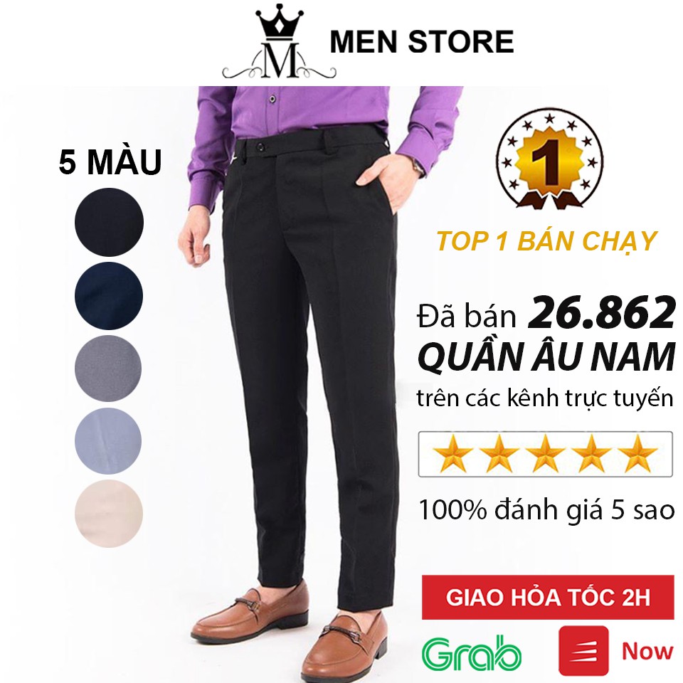Quần âu nam đẹp Hàn Quốc ống rộng công sở cao cấp Hamino chất vải co giãn nhẹ thoải mái màu đen, xanh đen, ghi, kem D | BigBuy360 - bigbuy360.vn